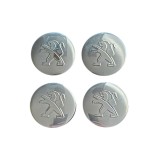 Set 4 capace jante aiaj Peugeot 57mm exterior, 54mm interior
