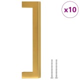 Cumpara ieftin Manere de dulap, 10 buc., auriu, 128 mm, otel inoxidabil