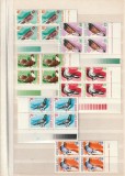 ROMANIA 1980 LP 1028 COLUMBOFILIE SERIE IN BLOCURI DE 4 TIMBRE MNH NESTAMPILATE
