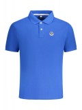 Cumpara ieftin Tricou polo barbati, cu mini logo brodat, Regular fit, Albastru deschis, S