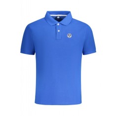 Tricou polo barbati, cu mini logo brodat, Regular fit, Albastru deschis, S