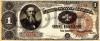 1 dolar 1890 Reproducere Bancnota USD , Dimensiune reala 1:1