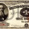 1 dolar 1890 Reproducere Bancnota USD , Dimensiune reala 1:1