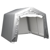 Cort Depozitare vidaXL Gri 3x3m Otel Zincat, Protectie UV, Impermeabil, Pavilion Gradina