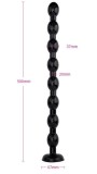 Cumpara ieftin Dildo Negru Bile Anal 50cm/3.7cm Mare Black Flexibil Anal Vaginal Dong, Mov, One size