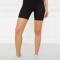 A802-1 Colanti scurti sport cu talie inalta din material elastic reiat