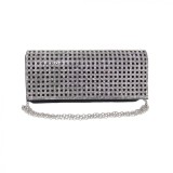 Cumpara ieftin Geanta plic sera, ocazii si petreceri, Negru, model in relief, 24 x 10 cm, Magrot 25026