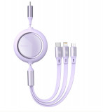 Baseus Bright Mirror 3in1 cablu retractabil Baseus 3in1 cablu retractabil USB - micro USB / USB tip
