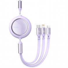 Baseus Bright Mirror 3in1 cablu retractabil Baseus 3in1 cablu retractabil USB - micro USB / USB tip