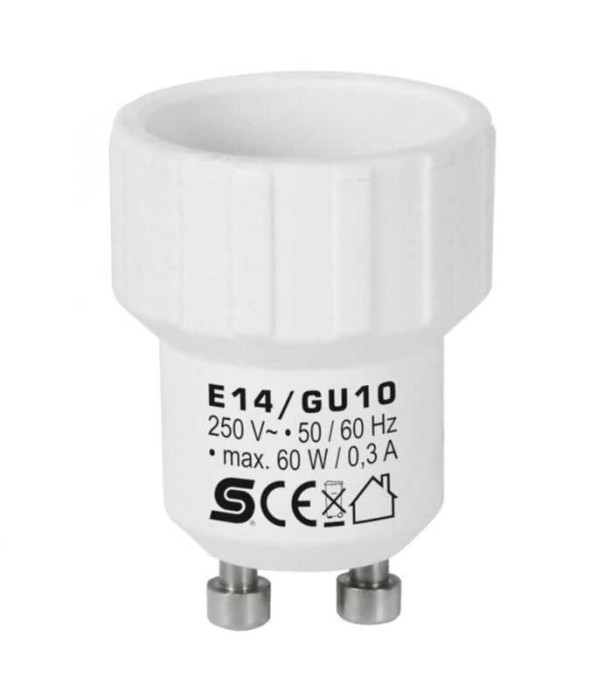 Adaptor soclu mama E14 - GU10 mufa tata max 60W HOME