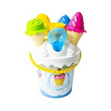 Set pentru nisip, galetusa cu inghetata, multicolor