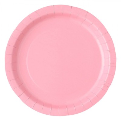 Set Farfurii Carton, 23 cm, Roz, 10 Bucăți foto