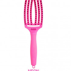 Perie de Par Curbata Olivia Garden Fingerbrush Thinkpink Neon Pink