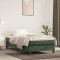 vidaXL Saltea de pat cu arcuri, verde &icirc;nchis, 90x220x20 cm, catifea 4016603