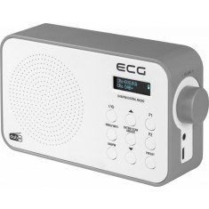 Radio portabil ECG RD 110 DAB cu tuner DAB+ si FM, alb, 1,2 W, memorie 30 de