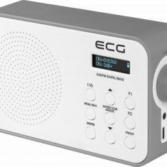 Radio portabil ECG RD 110 DAB cu tuner DAB+ si FM, alb, 1,2 W, memorie 30 de