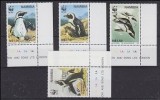 NAMIBIA 1997 WWF FAUNA PROTEJATA PINGUINI, Nestampilat