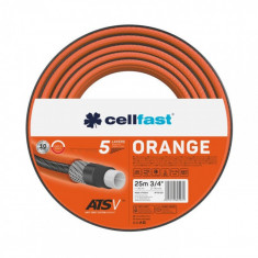 Furtun pentru gradina Cellfast Orange, 5 straturi, 25 m, 24 bar, 3/4 inch, protectie UV, antirasucire, flexibil, Portocaliu foto