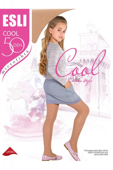 Ciorapi copii groși fara model, Esli Cool 50 Den - Grafit, 116-122 (18)