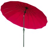 Outsunny Umbrelă de Grădină &Icirc;nclinabilă cu Manivelă și 18 Spițe din Metal și Poliester, &Oslash;250x240 cm, Roșu | Aosom Romania