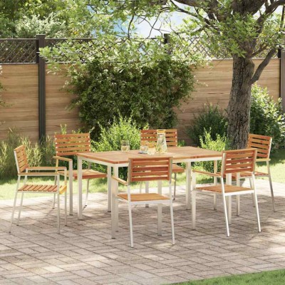 vidaXL Set de masă pentru grădină 7 pcs foto