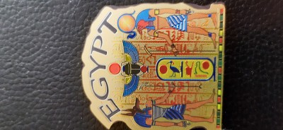 XG Magnet frigider- tematica turistica - Egipt - Zeii Anubis si Ra (metalizat) foto