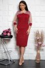 Rochie Eleganta Pearl Bordo - 50Marimea, Yves