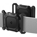 Zgarda Animal Companie cu Suport Spigen Tough Armor pentru Apple AirTag, Neagra