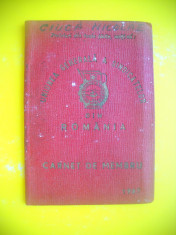 HOPCT CARNET DE MEMBRU SINDICAT UGSR 1967 foto