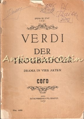 Der Troubadour. Drama In Vier Akten. Coro - Verdi