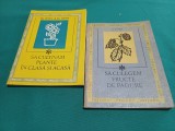 LOT 2 CĂRȚI BOTANICĂ: SĂ CULTIVĂM PLANTE &Icirc;N CLASĂ ȘI ACASĂ, SĂ CULEGEM FRUCTE DE PĂDURE /1969 * 30