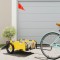 vidaXL Remorcă de bicicletă, galben, textil oxford și fier 94162