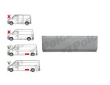 Panou reparatie lateral Opel Movano, 01.2010-12.2021, Nissan NV400, 2010-2021, Renault Master 2010-2024, Stanga = Dreapta, in fata rotii din spate, p