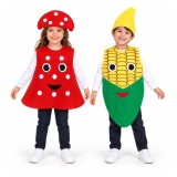 Cumpara ieftin Set doua costume pentru copii legume Ciuperca si Porumb DEPOX&reg;, rosu/galben, marime universala