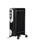 Calorifer electric Floria ZLN-3642,Negru 1500 W, 7 elementi, 3 trepte de putere, Termostat reglabil, Protectie supra-incalzire, Indicator luminos,