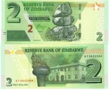 Zimbabwe 2 Dolari 2019, P-101 UNC - Bancnota Originala