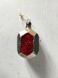 Ornament / glob de sticla decor pom de Craciun, vechi, vintage, deosebit, mercury glass, 6cm