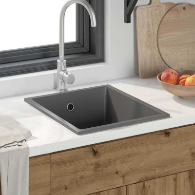 vidaXL Chiuvetă de bucătărie Gri 38 x 44 x 20 cm Granit 4012352 foto