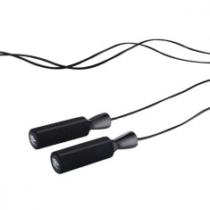 Coarda de sarit 304 cm, manere antiderapante, PVC, negru foto