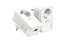 KIT ADAPTOR POWERLINE TP-LINK tehnologie AV, AV1000, pana la 1000Mbps, 1 port Gigabit, priza AC, 2buc. TL-PA7017P KIT (timbru verde 2 lei) foto