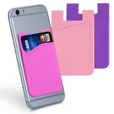 Set 3 Huse card bancar pentru telefon, Kwmobile, Multicolor, Silicon, 49594.05 foto