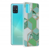 Techsuit - Marble Series - Samsung Galaxy A51 verde