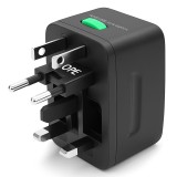 Adaptor universal priza, Linomag&reg;, Compatibil cu EU/UK/SUA/JP/CH/AUS/TH, Negru