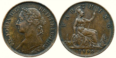 1894, 1 farthing - Victoria Alexandrina - Regatul Unit al Marii Britanii foto