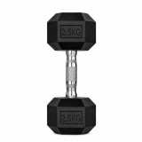 Gantera hexagonala premium 2.5 kg, rezistenta si stabila, antrenamente complete