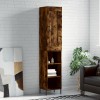 VidaXL Dulap &icirc;nalt, stejar fumuriu, 34,5x34x180 cm, lemn prelucrat 3200334