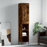 vidaXL Dulap &icirc;nalt, stejar fumuriu, 34,5x34x180 cm, lemn prelucrat