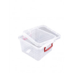 Cutie Alimentara Patrata Maya, Sterk, Plastic, Transparent, 0.6 l