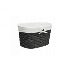 Cos organizator pentru cosmetice, oval, negru, 35x24x16 cm, Sepio