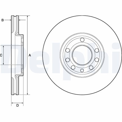 DELPHI BG3713C Disc frana foto
